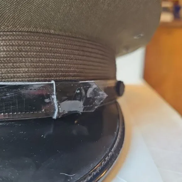 VTG USMC Marine Corps Officer Service Green Cover Lancaster Marine Shop  7 1/8 - Picture 2 of 10